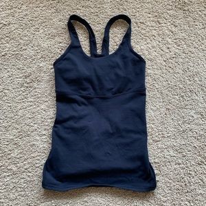 Lululemon tank with built in bra and mesh back